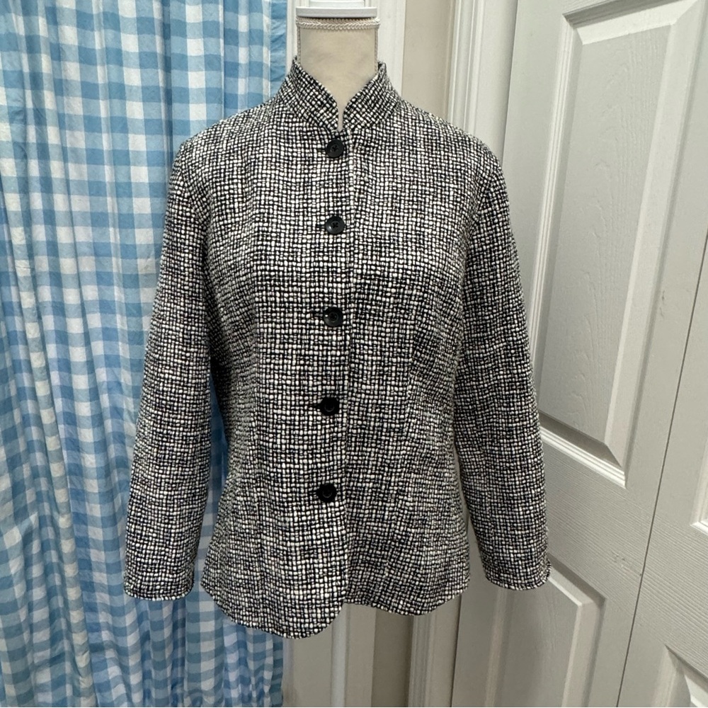 Coldwater Creek black and white wool blend jacket/blazer size PL